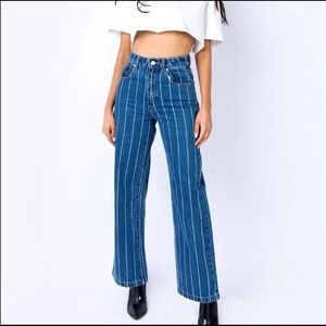 Princess Polly Abrand Street Aline Striped Jeans